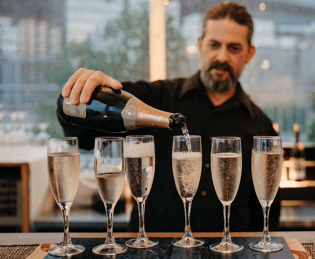 Champagne Toast at Ray's Waterfront Event Venue in Seattle WA