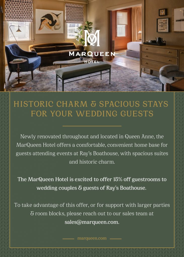 Special offer for Marqueen hotel for Ray's weddings guests