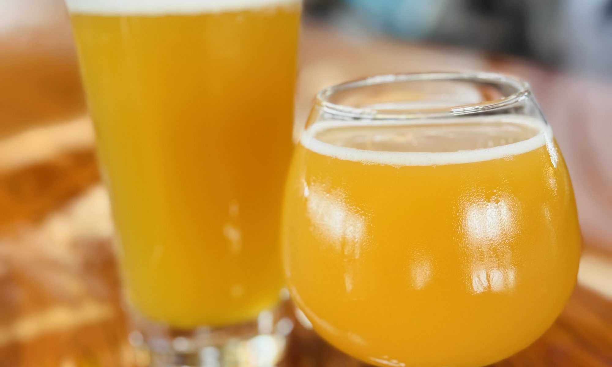 Two cold glasses of beer at Ray's Cafe